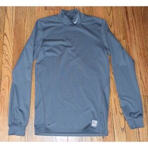 Nike Men's Pro Combat Gray Dri-Fit Fitted Long Sleeve Shirt Size Small EUC